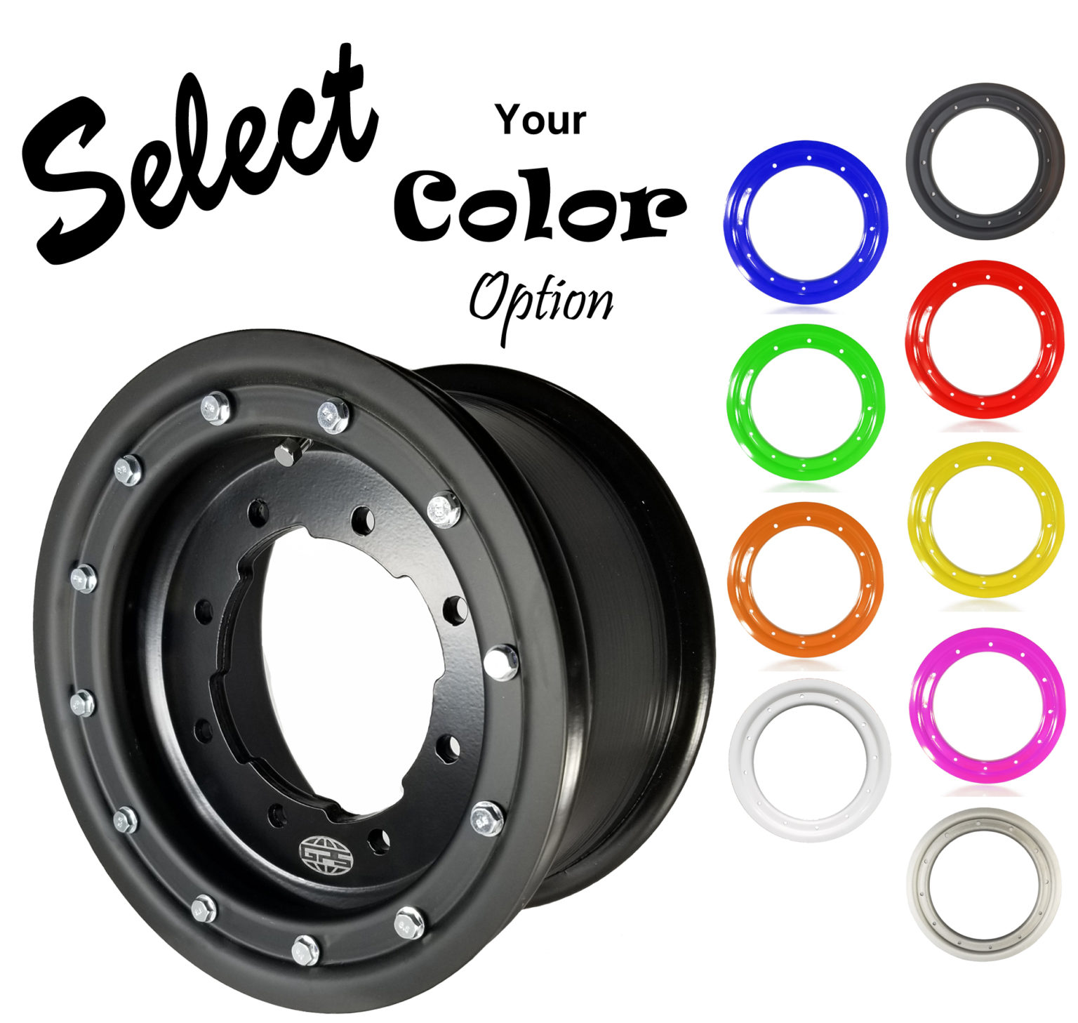 GPS ATV 10×5 [4+1] Beadlock Wheel & Aluminum Beadlock Ring GPS